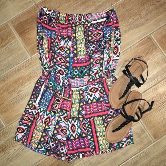 American Rag Dresses & Skirts - 3/$25 NWT Multicolor Tribal Pattern Romper